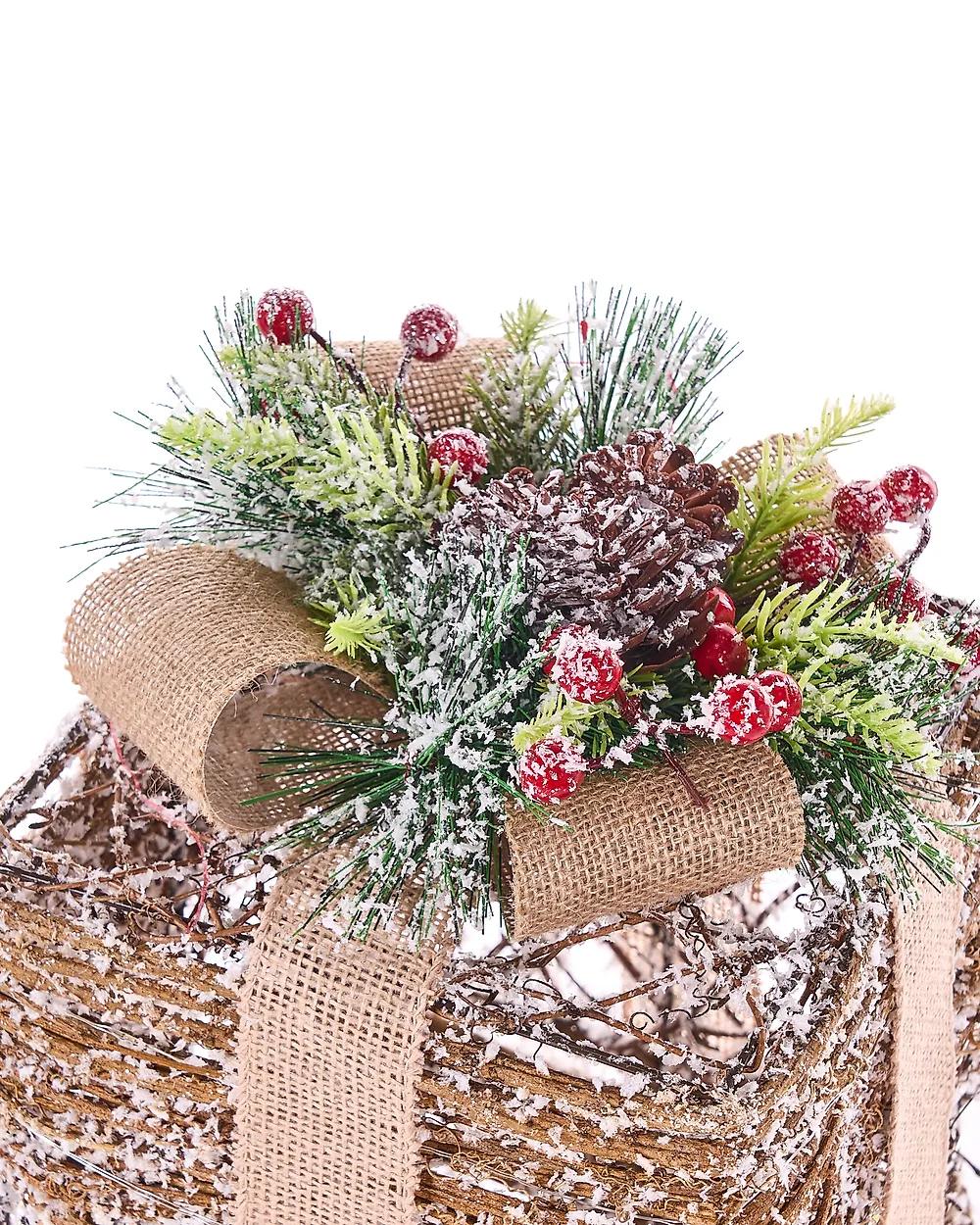 Weihnachtsdekoration 3er Set LED NAKILLA 64/54/42 cm Weihnachtsgeschenke Braun_1179721