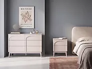 2 Drawer Bedside Table BOULIA Light Beige_1169121