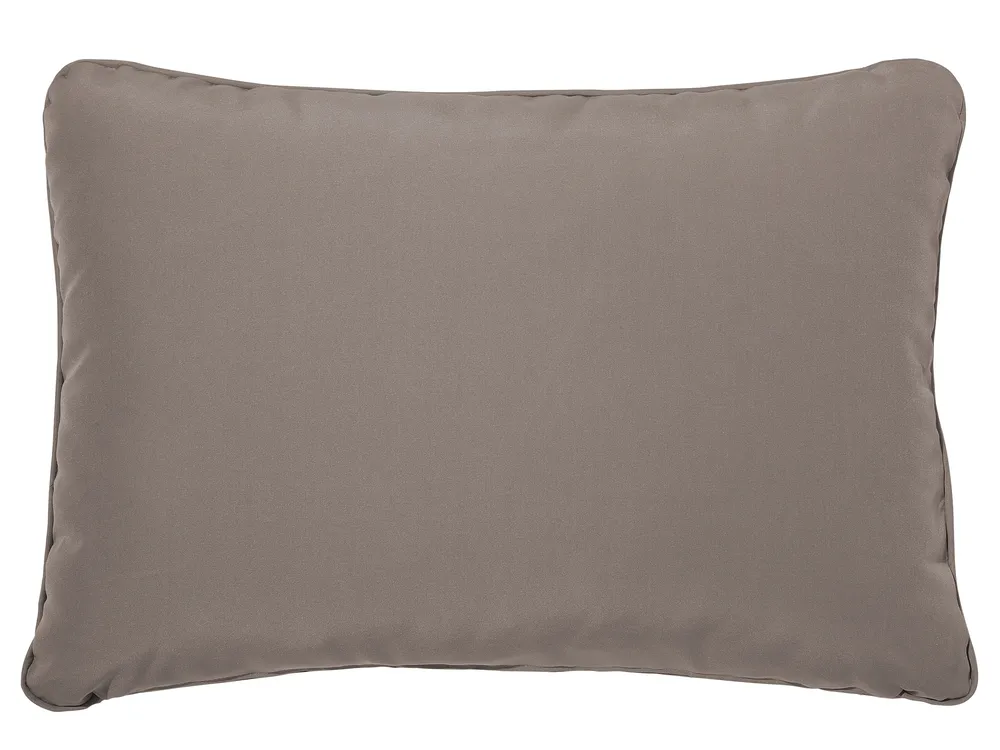 Garden Bench with Cushion PORTICI 210 cm Eucalyptus Wood Light Brown/ Taupe_735680