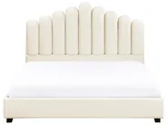 Bed Velvet VINCENNES 140 x 200 cm (EU Double) Off-White_974532