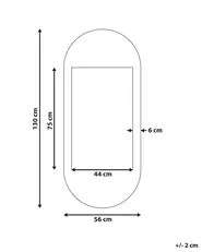 Wandspiegel BRIANT 56 cm 130 cm Mangoholz Weiß_899763