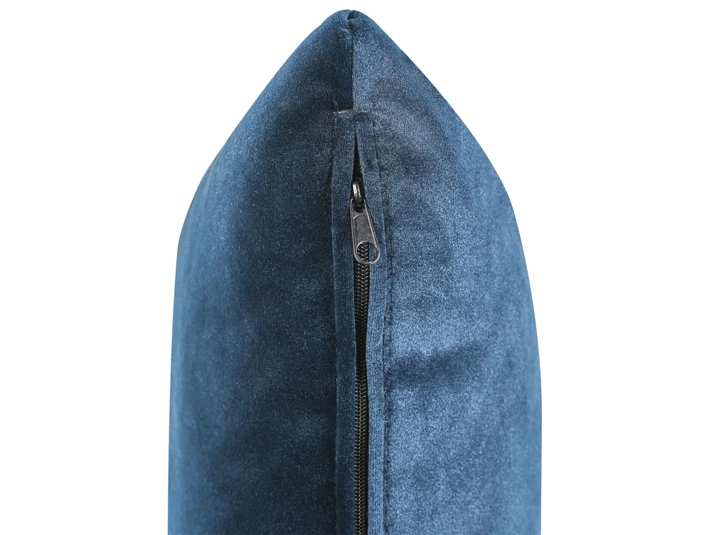 Bank 3-zits LUVOS Fluweel Donkerblauw_970590