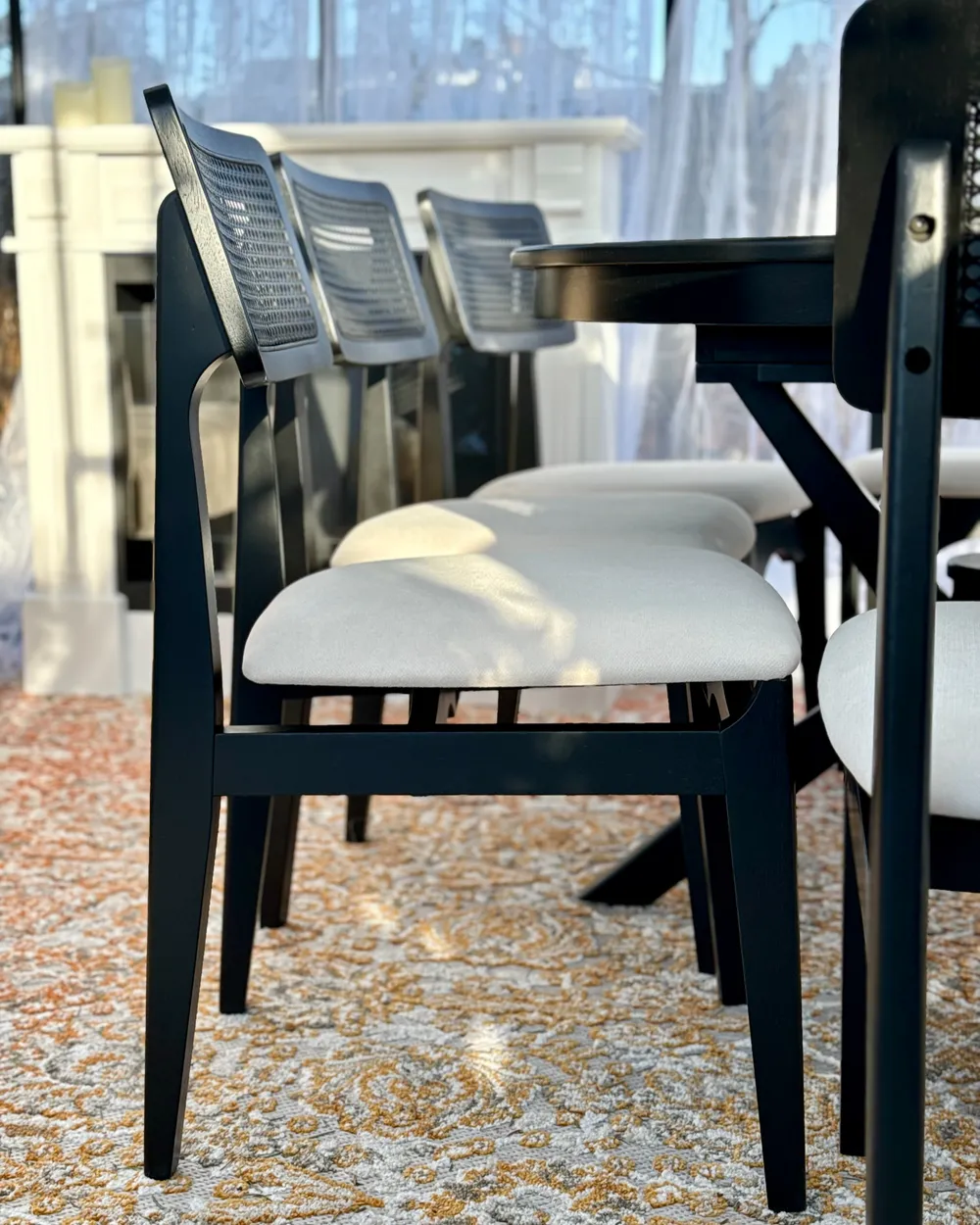 Set of 2 Dining Chairs RUBONIA Wood Black_1052688