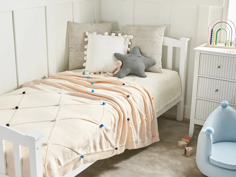 Kuscheldecke GAIDAR Baumwolle 130 x 170 cm Beige