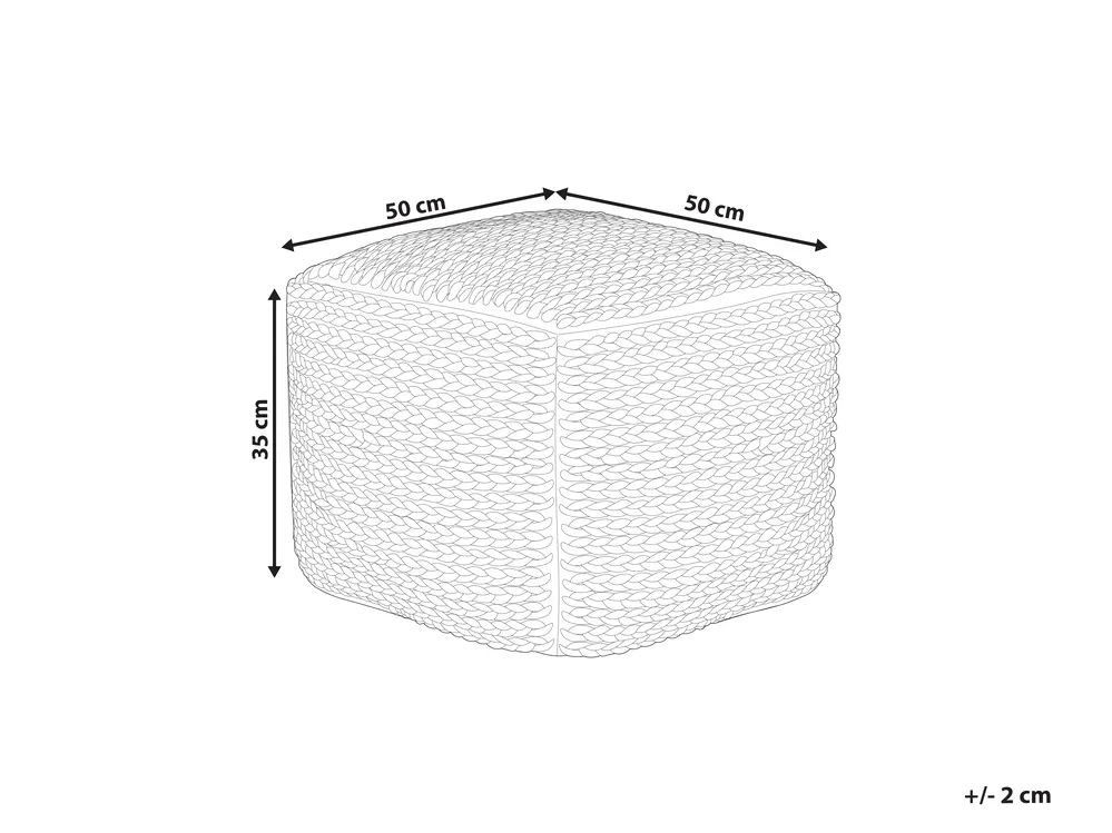 Pouf DAMAN Baumwolle Hellbeige_886856
