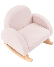 Kinderschaukelstuhl HUG Bouclé Pastellrosa_989331