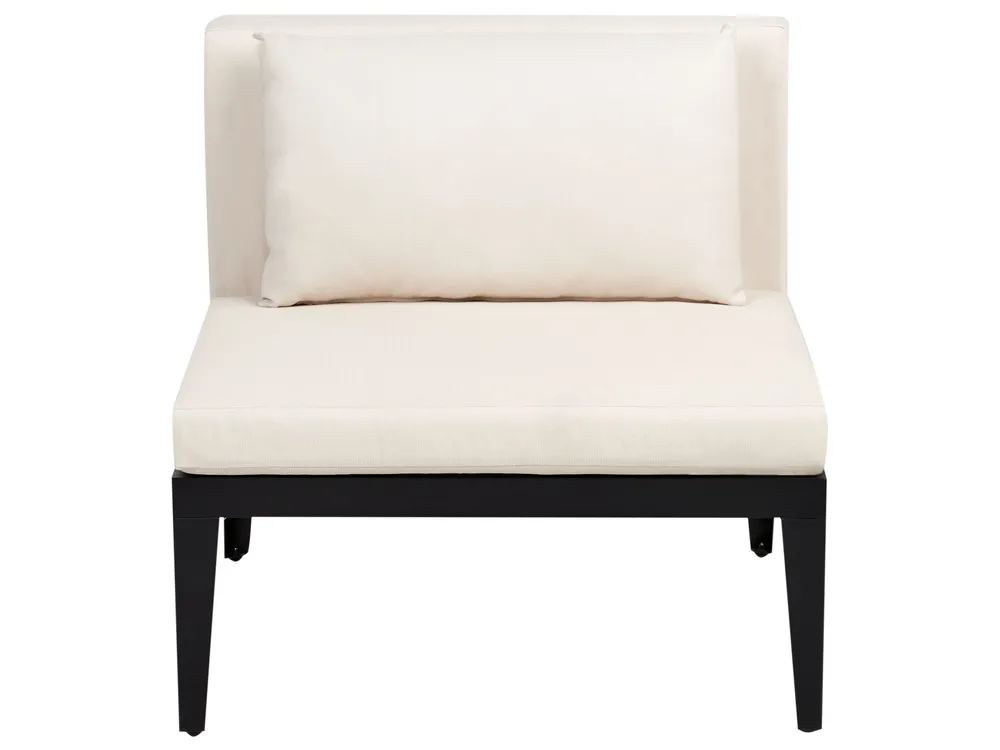 Lounge Set mit Tisch und Ottomane 4-Sitzer BRACCIANO zertifiziertes Akazienholz Hellbeige linksseitig_956398