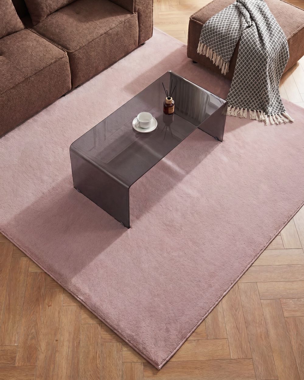 Vloerkleed VANTIRA Lichtviolet 160 x 160 cm