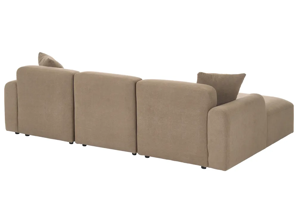 Modul Ecksofa 3-Sitzer HEDE Stoff Braun rechtsseitig_1087385