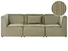 Modulsofa 3-Sitzer LEMVIG Cord Grün