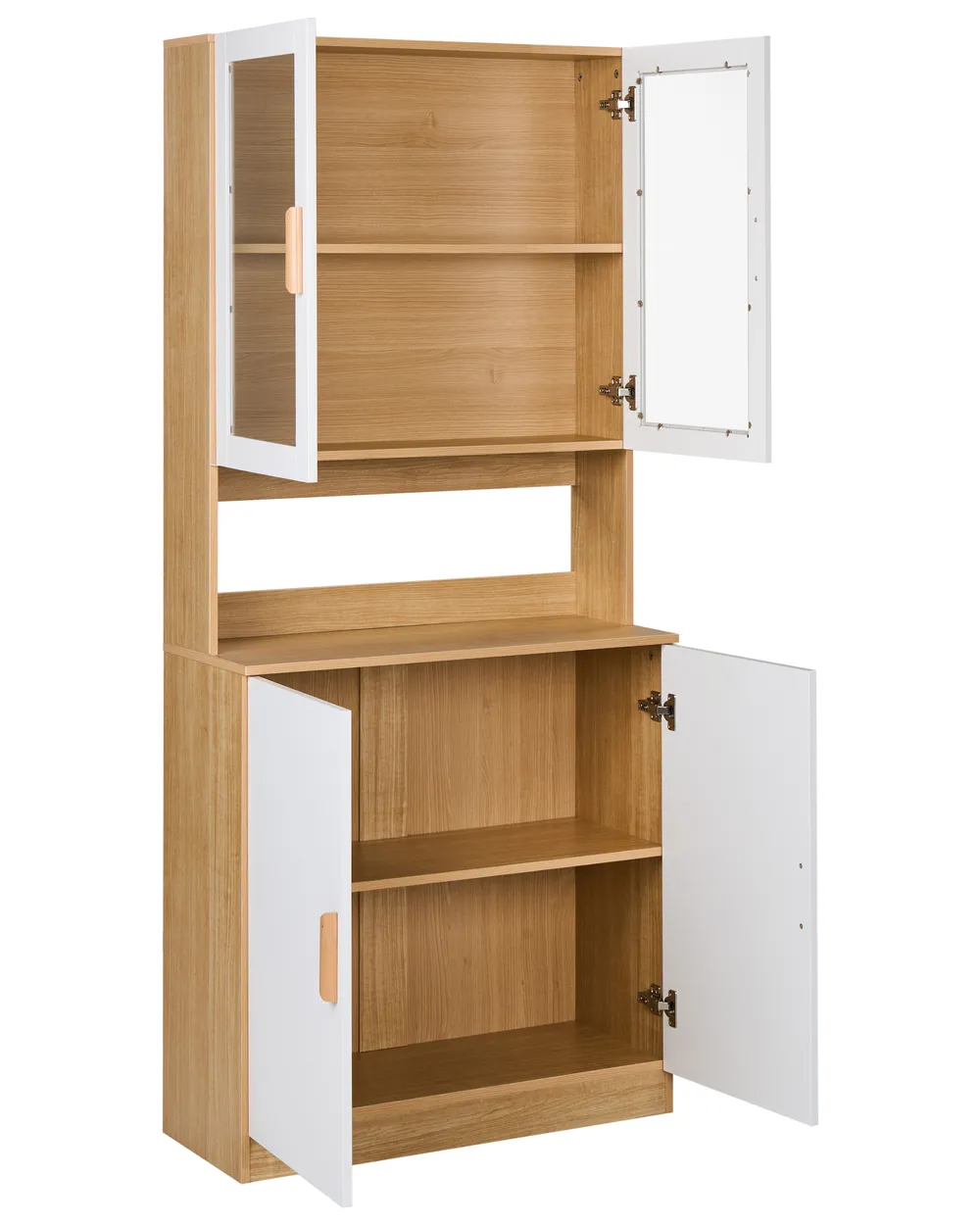 Vitrine mit Glastüren CYGNET 80 cm Weiß_996253