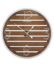 Wanduhr ARRIAGA 50 cm Tannenholz Dunkelbraun_796973