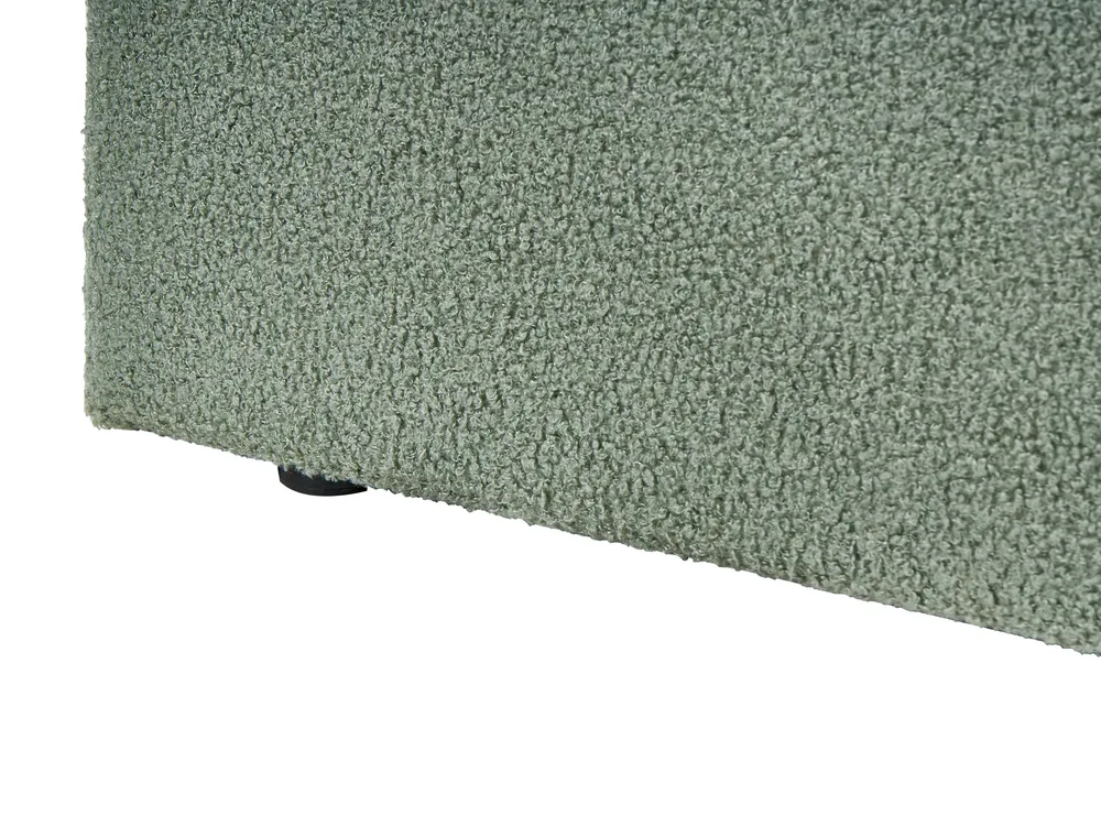 Bett mit Stauraum VION Bouclé Grün 160 x 200 cm_1042766