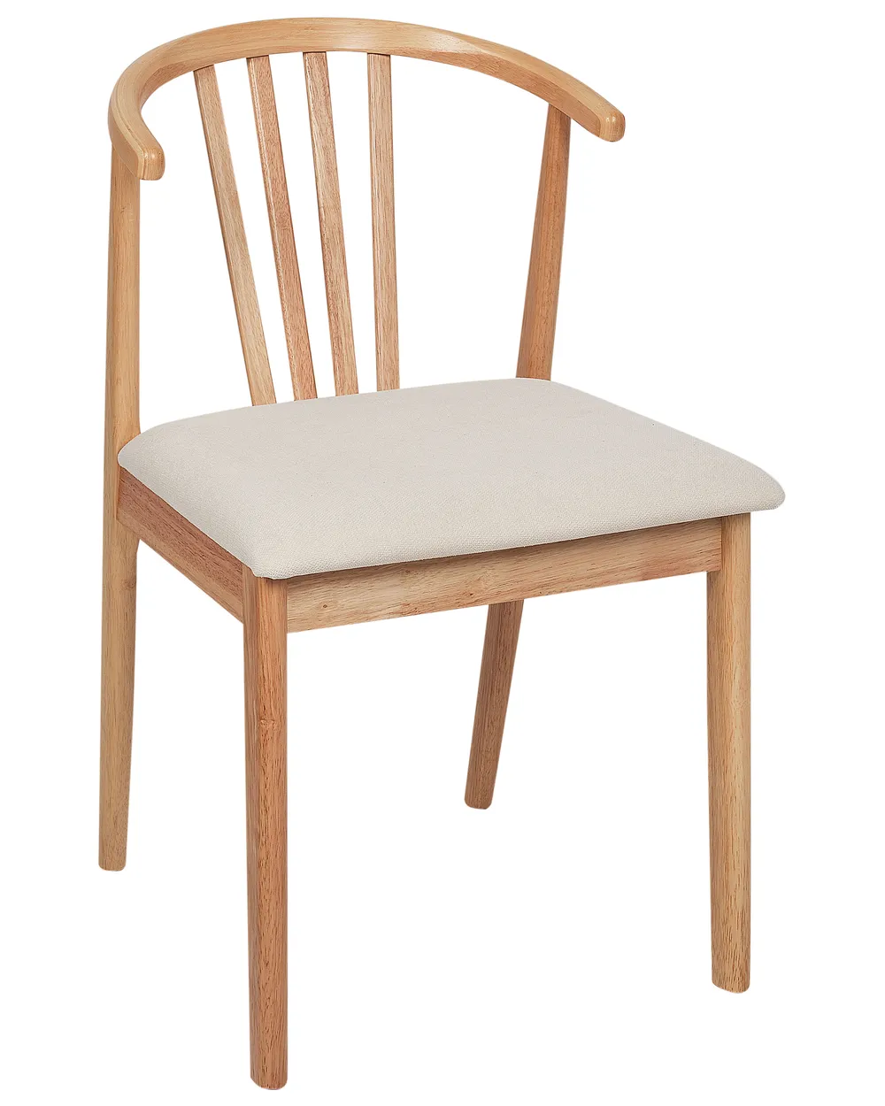 Esszimmerstuhl 2er Set CRAIG Holz Hellbraun / Beige_926560