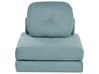 1-Sitzer Schlafsofa OLDEN Stoff Hellblau