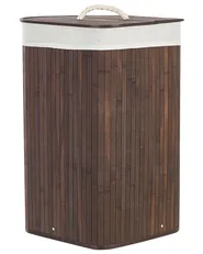 Laundry Basket MATARA Bamboo Dark Brown 57 L_849002