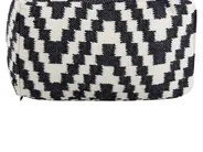 Pouf KNIDOS Wolle Schwarz / Weiß_826647