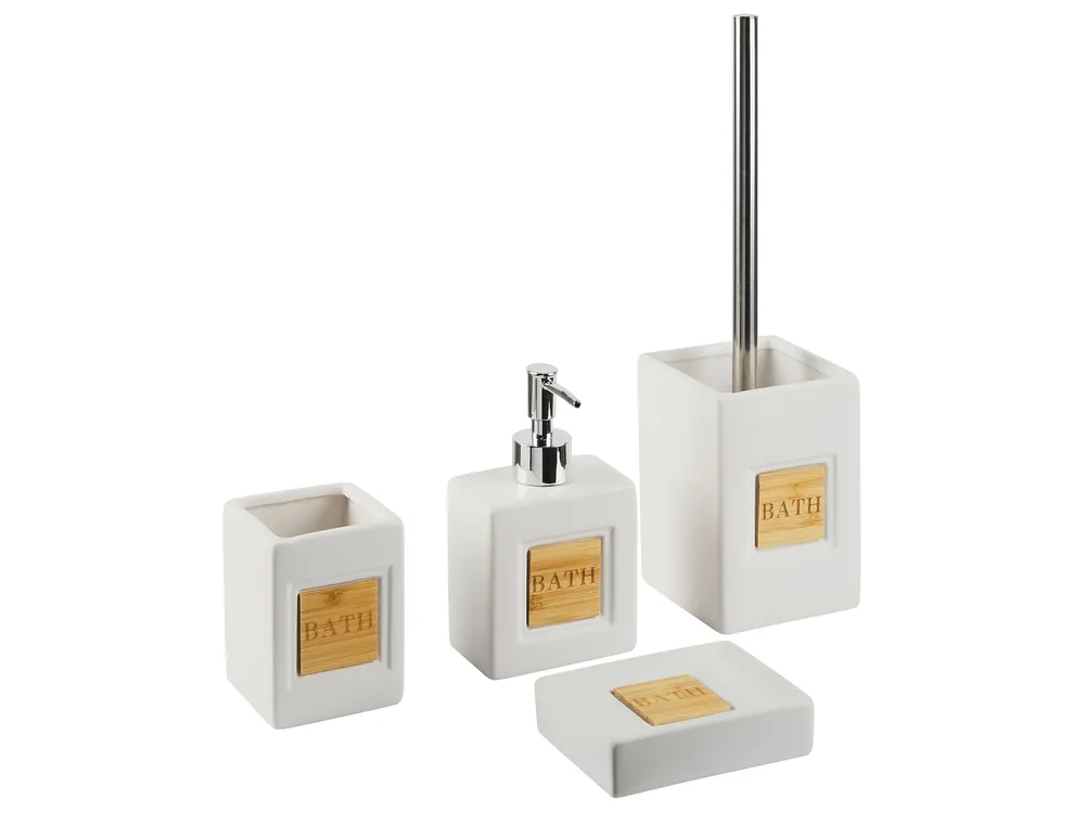 Badaccessoires Set 4-teilig KOUROU Keramik Beige