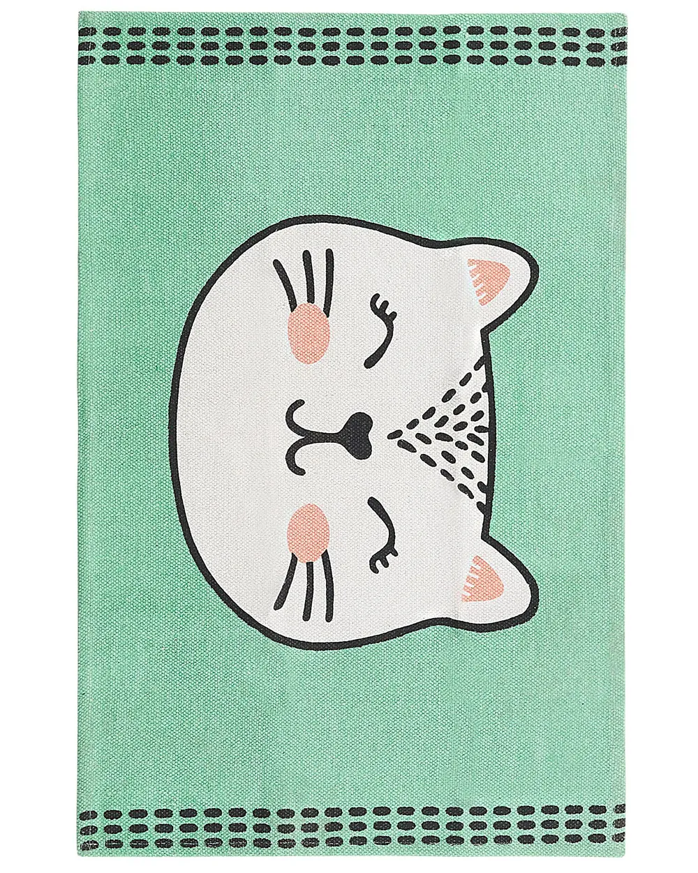 Kinderteppich HOWRAH Hellgrün 60 x 90 cm Baumwolle