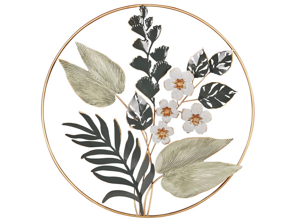 Décoration murale Fleur DUBNIUM 70 cm Métal Vert