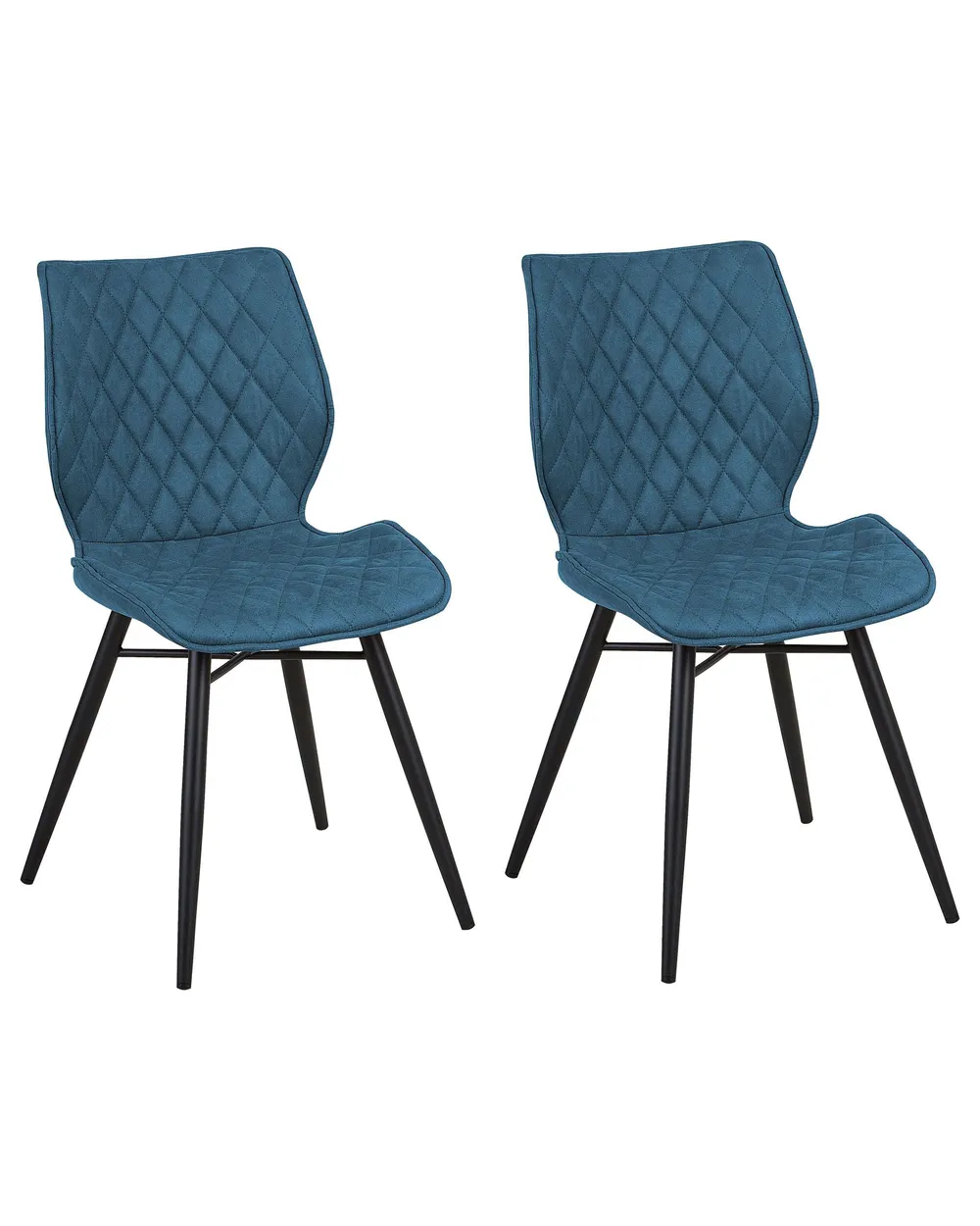 Esszimmerstuhl 2er Set LISLE Stoff Seeblau