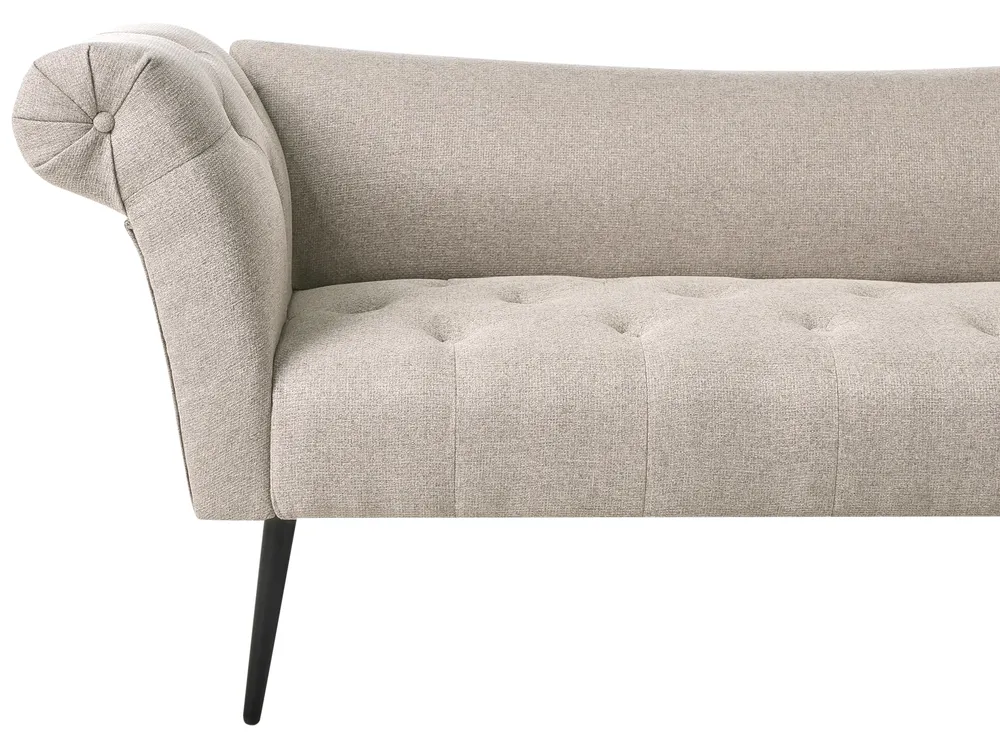 Chaise Longue NANTILLY Fabric Light Brown_996676