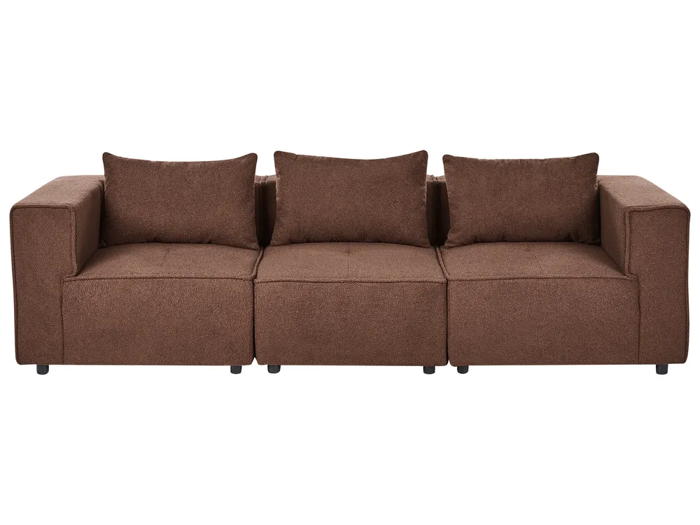 Modulsofa 3-Sitzer AXEBO Bouclé Braun_1075824