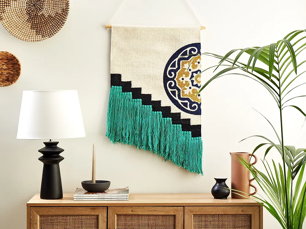 Fabric Wall Hanging NOWSHERA Cotton 110 cm Multicolour_1183662