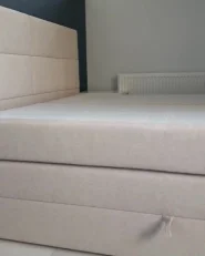 Divan Bed with Storage ARISTOCRAT Fabric Light Beige 180 x 200 cm (EU Super King)_997385