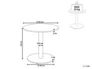 Outdoor Couchtisch VITTUONE 50 cm 50 cm Metall Beige_1094930