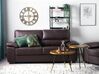 Sofa 3 Seater VOGAR Faux Leather Dark Brown