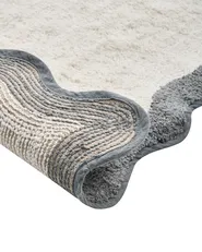 Badematte NANGAL Grau / Beige 60 x 90 cm Baumwolle_1025922