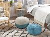 Pouf CONRAD Baumwolle Hellblau