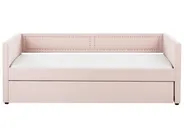 Ausziehbett Cord MIMIZAN 90 x 200 cm Pastellrosa_843718