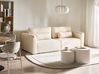 Sofa Bed 3 Seater VAXHOLM with Storage Boucle Off-White