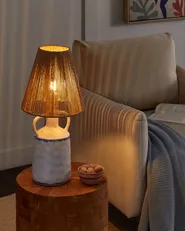 Tischlampe LARISSOS Keramik Weiß_897313