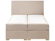 Boxspringbett mit Stauraum MAJOR Stoff Taupe 120 x 200 cm_1028108