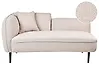 Linksseitige Chaiselongue CHEVANNES Bouclé Hellbeige