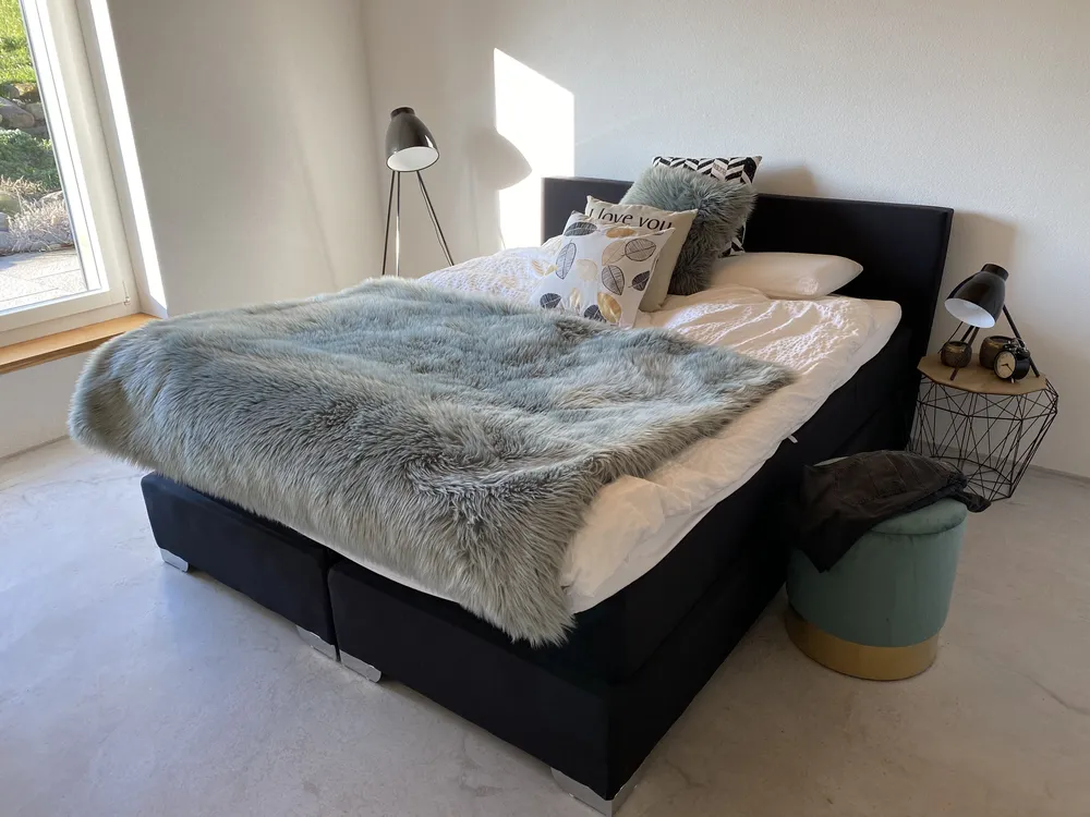 Boxspringbett Stoff PRESIDENT 160 x 200 cm Schwarz_767579