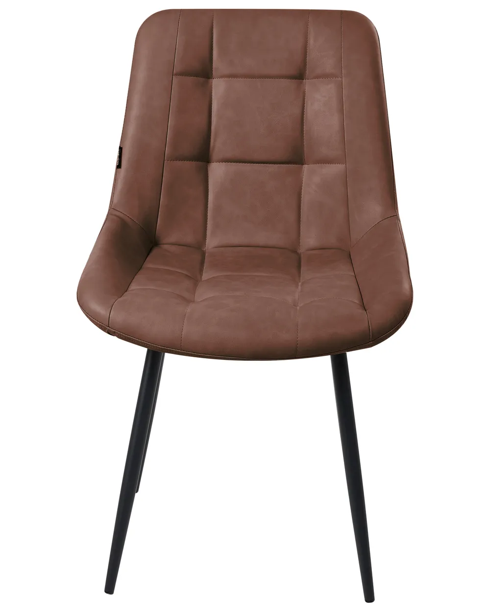 Esszimmerstuhl 2er Set MELROSE Kunstleder Braun_1042820