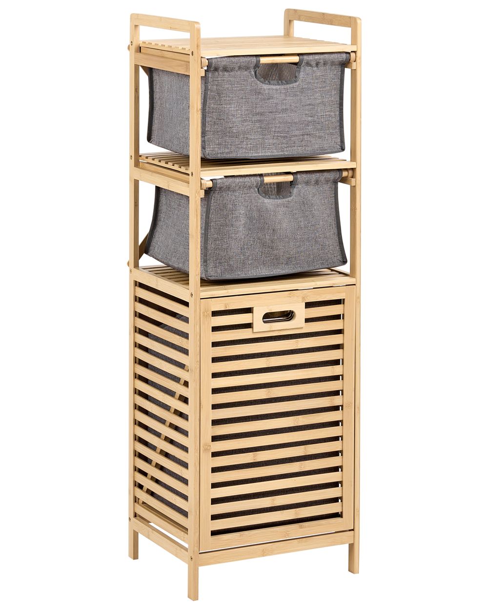 Tilt-Out Laundry Cabinet CUTERVO 40 cm Bamboo Light Brown
