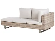 Garden Corner Sofa with Table 5 Seater LANCIANO PE Rattan Off-White Right Hand_930941