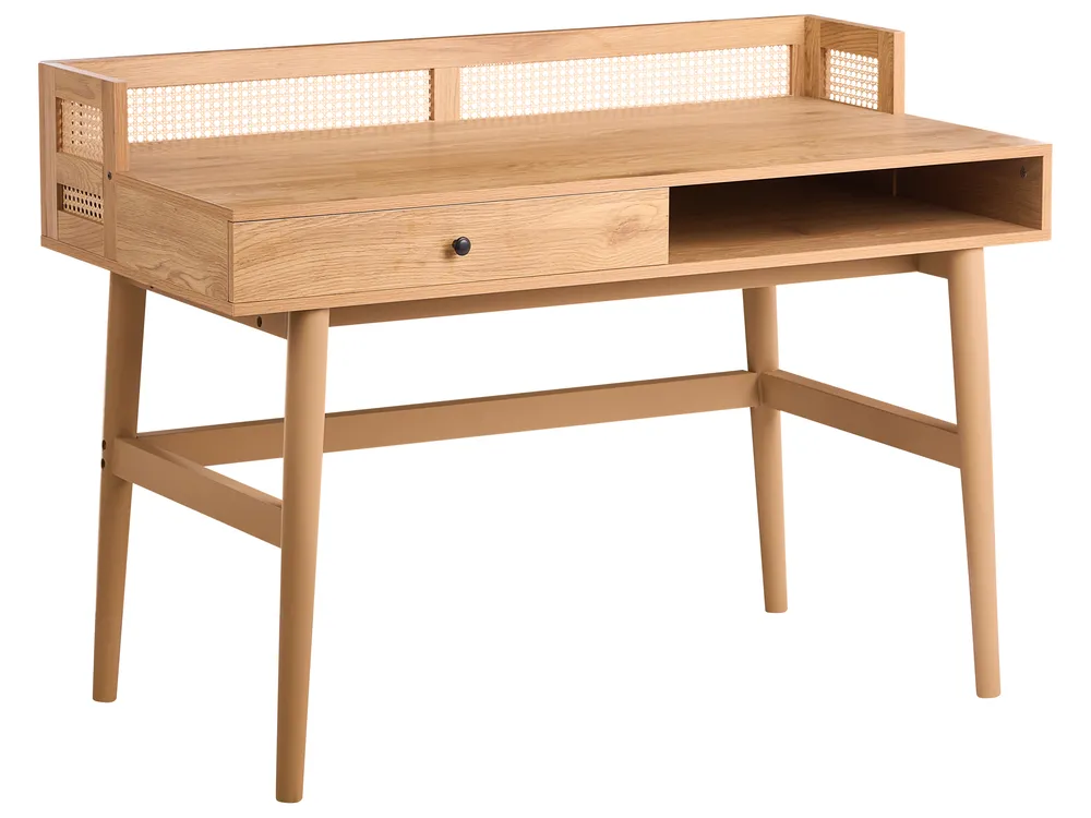 Schreibtisch mit Memoboard NOVEN 120 cm 60 cm Hellbraun