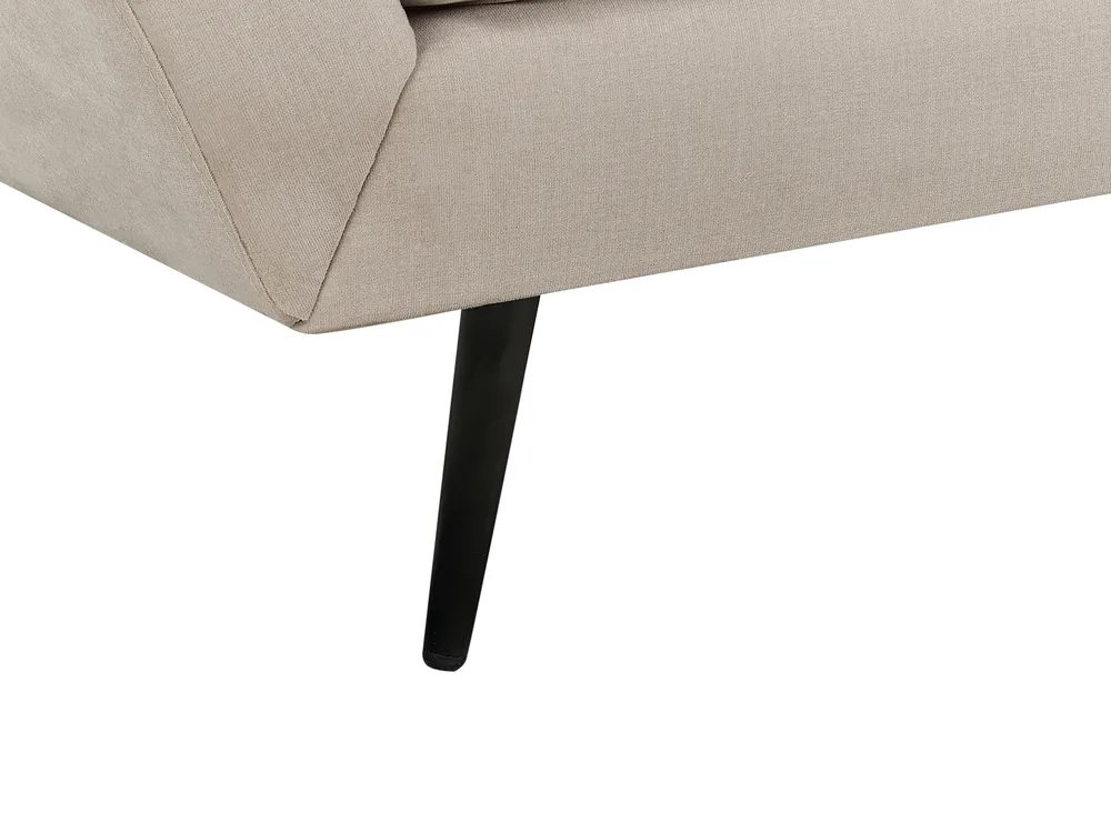 Sofa 3 Seater LENVIK Velvet Light Beige_939288