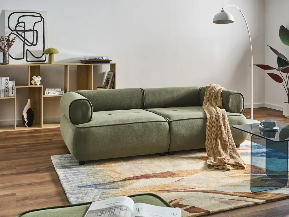 Sofa 3-Sitzer SALLA Stoff Grün