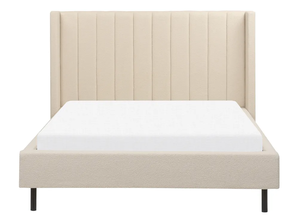 Bett mit Lattenrost Bouclé VILLETTE 140 x 200 cm Beige_882667