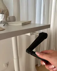 Schreibtisch manuell höhenverstellbar DESTINAS 120 cm 72 cm Weiß_1018128