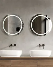 LED-Badezimmer-Spiegel COURSEULLES 79 cm 79 cm Silber_837530