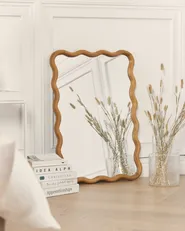 Wandspiegel BEFFES 50 cm 72 cm Kiefernholz Naturfarben_931709