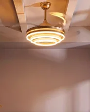 Plafondventilator met verlichting AUCILLA met afstandsbediening LED Goud_1125732